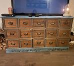 Kast apothekers look, Ophalen, Gebruikt, 100 tot 150 cm, 5 laden of meer