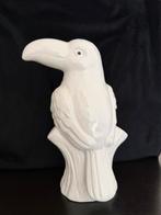 Vogel wit aardewerk papegaai, Verzamelen, Beelden en Beeldjes, Ophalen of Verzenden, Zo goed als nieuw, Dier