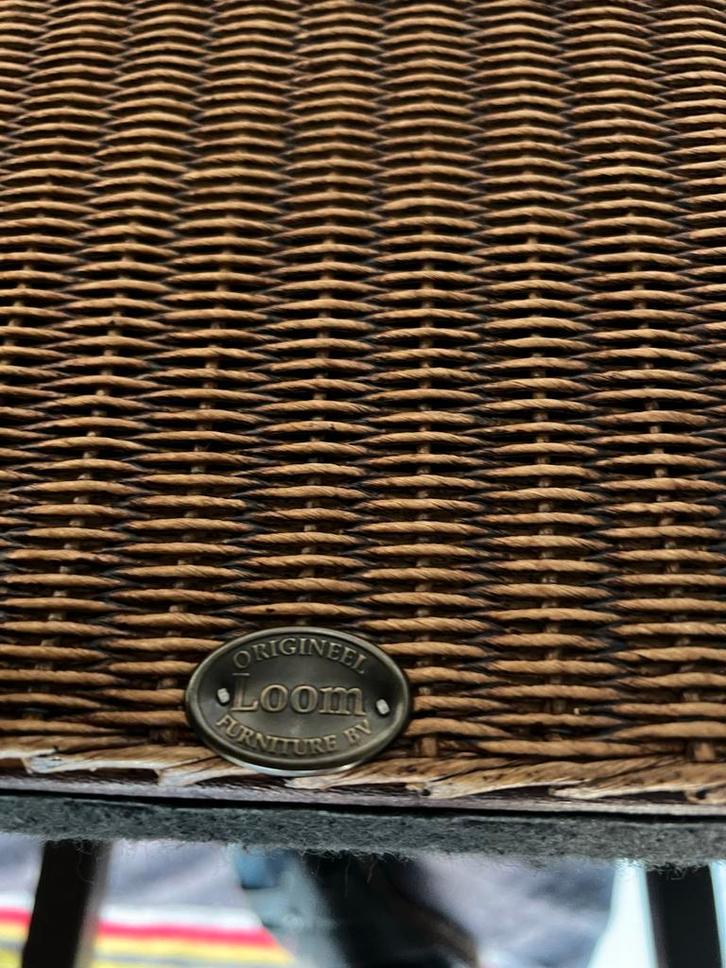 Originele Loom Eetkamerstoelen 4 stuks, Huis en Inrichting, Stoelen, Zo goed als nieuw, Vier, Riet of Rotan, Bruin, Ophalen of Verzenden