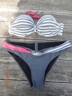 Bikini grijs/wit/roze XXL, Kleding | Dames, Badmode en Zwemkleding, Ophalen of Verzenden, Zo goed als nieuw, Grijs, Bikini