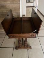 Vintage tafeltje met opbergruimte, Huis en Inrichting, Tafels | Bijzettafels, Gebruikt, 55 tot 75 cm, Rechthoekig, Hout