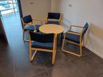 Houten stoelen set met tafel, Ophalen, Blauw, Geenidee@gmail.com, Zo goed als nieuw