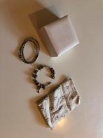 Pandora Armband met Bedels + Extra Bandje, Bruin, Ophalen of Verzenden, Zo goed als nieuw, Met bedels of kralen