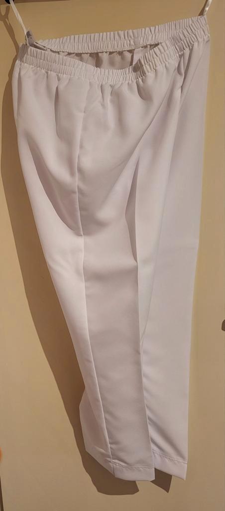 Mooie witte broek met bovenkant elastiek., Kleding | Dames, Broeken en Pantalons, Zo goed als nieuw, Maat 42/44 (L), Wit, Ophalen of Verzenden