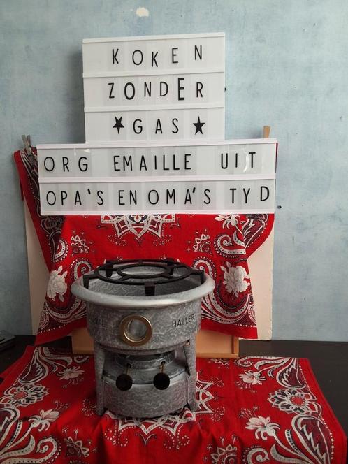 👌Prima Z.G.A.N. originele HALLER👍  2 pitter  5 foto's, Antiek en Kunst, Antiek | Emaille, Ophalen of Verzenden