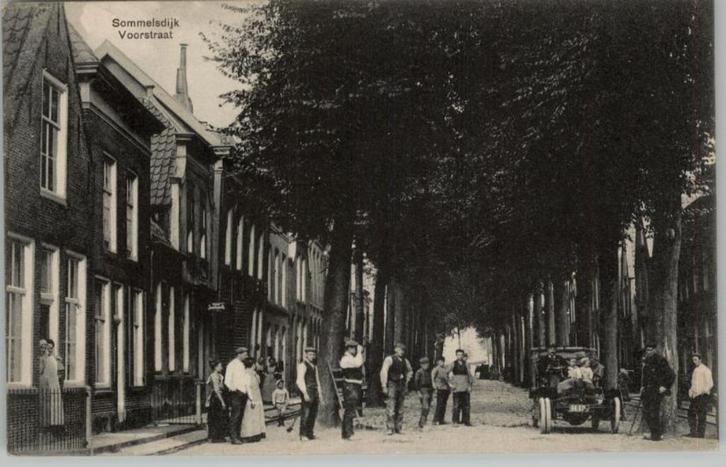 Sommelsdijk  Voorstraat st 1913 zeer oude auto nrplaat H139, Verzamelen, Ansichtkaarten | Nederland, Gelopen, Zuid-Holland, Voor 1920