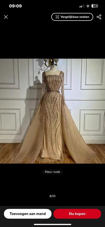 Verlovingsjurk goud/beige beschikbaar voor biedingen