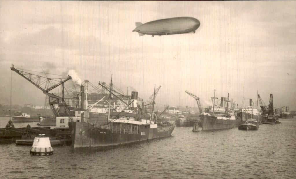Rotterdam - Zeppelin - Fotokaart - Schip Haven, Ophalen of Verzenden, Voor 1920, Ongelopen, Zuid-Holland