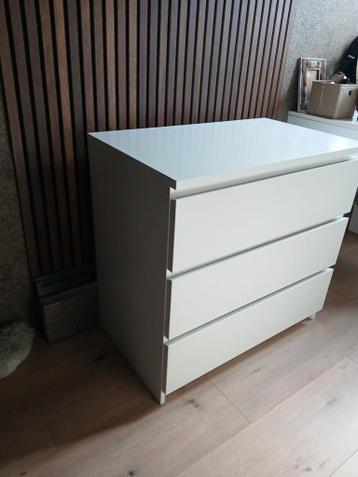Mooie malm ikea 3 ladenkast wit - afbeelding 2