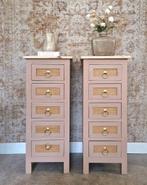 Set van twee nachtkastjes in dusty pink, Huis en Inrichting, Woonaccessoires | Kisten, Ophalen, Zo goed als nieuw, 5363st, Minder dan 50 cm