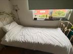 Eenpersoons spijlenbed, Huis en Inrichting, Slaapkamer | Bedden, Ophalen, Gebruikt, 90 cm, Eenpersoons