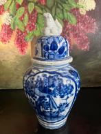 (Delft blauwe) gember pot met fu hond, Antiek en Kunst, Ophalen of Verzenden