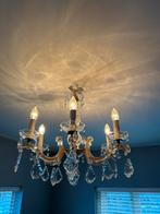 Elegante kroonluchter kristal 6 armen, Ophalen, Zo goed als nieuw, Glas