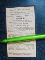 Bidprentje Venlo Broekhem Petrus JH Crobach 1851 1934, Ophalen, Bidprentje