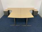 Bureau Ahrend Mehes duo-set, ahorn blad, 200 x 280 cm., Huis en Inrichting, Bureaus, Ophalen, In hoogte verstelbaar, Gebruikt