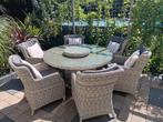 zgan ronde wicker tuinset 6 persoons / loungeset, Ophalen, Gebruikt, 6 zitplaatsen, Wicker
