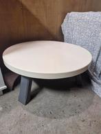 Ronde salontafel massief hout, Ophalen, Gebruikt, 50 tot 100 cm, Rond