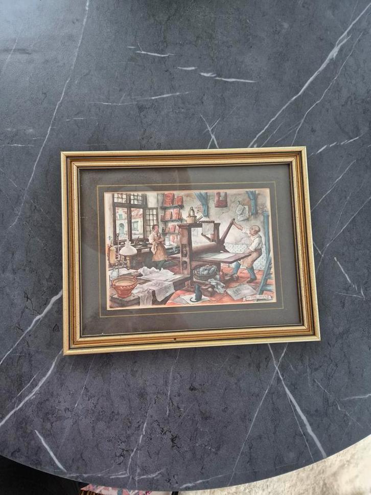 Ingelijste Anton Pieck Print, Antiek en Kunst, Kunst | Tekeningen en Foto's, Ophalen of Verzenden