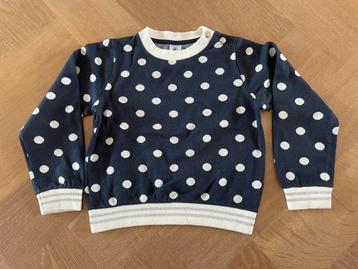 Petit Bateau trui blauw wit stippen meisje maat 116 beschikbaar voor biedingen