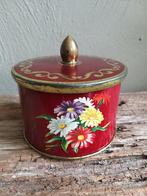 Coted'or blik met bloemen en knop, Verzamelen, Blikken, Ophalen of Verzenden, Gebruikt, Overige