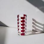 Vintage Rode Kristallen Vaas, Luminarc, H17 cm, Ref. 00277, Antiek en Kunst, Antiek | Glas en Kristal, Ophalen of Verzenden