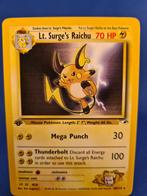 Lt. Surge's Raichu 28/132 - Gym Heroes (1st edition), Hobby en Vrije tijd, Verzamelkaartspellen | Pokémon, Verzenden, Gebruikt