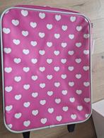 Roze hartjes koffer, Ophalen, Gebruikt, Hard kunststof, 50 tot 60 cm