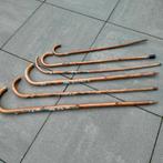 wandelstokken, 6 stuks, met touristen plaatjes Zwitserland, Ophalen of Verzenden, Gebruikt