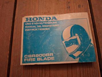 Honda Fireblade CBR900RR SC28 instructieboekje Nederlands beschikbaar voor biedingen