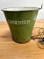 Brocante Emaille groenten emmer lamp, Ophalen of Verzenden