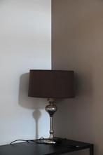 Tafellamp met metalen voet en stoffen kap, Ophalen, Gebruikt, Metaal, Minder dan 50 cm