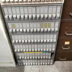 Vintage ladekast met 6x14 kleine laadjes voor opslag dia`s