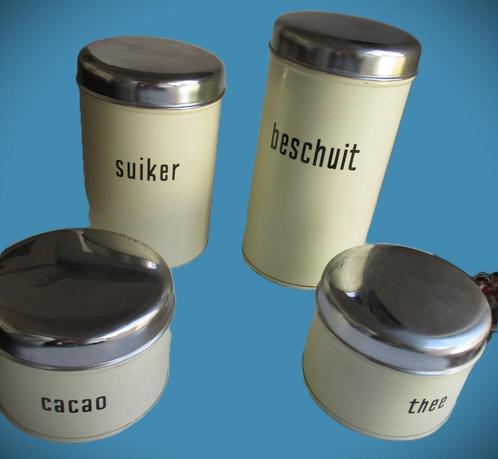 Brabantia Keukenset~Suiker~Cacao~Beschuit~Koffie Jaren 50, Antiek en Kunst, Curiosa en Brocante, Ophalen of Verzenden