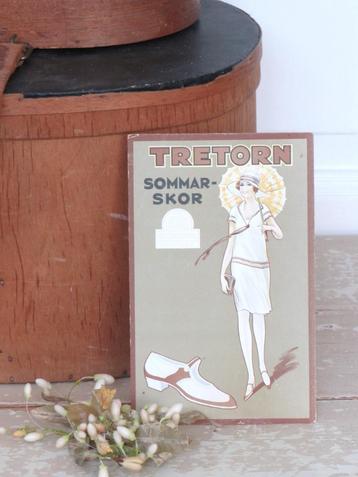 Oud Zweeds reclamebord Tretorn “Somar-Skor” beschikbaar voor biedingen