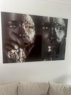 Glazen schilderij - Abstract portret 110x160cm, Ophalen