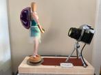 Houten Show girl met Camera en Ledlamp, Ophalen of Verzenden