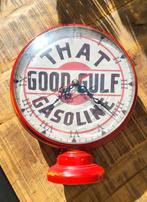 Defecte Gulf benzine klok - Decoratie, Huis en Inrichting, Ophalen of Verzenden, Gebruikt, Analoog, Wekker of Tafelklok