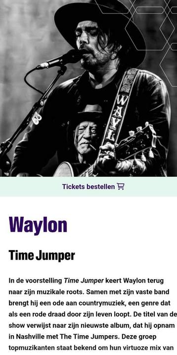 Waylon in de harmonie leeuwarden.  beschikbaar voor biedingen