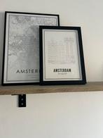 Schilderij Amsterdam 2 stuks met lijst, Ophalen, Zo goed als nieuw, Schilderij, Minder dan 50 cm