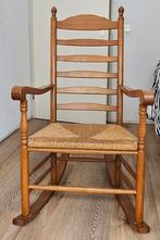 Houten Schommelstoel met riet - Zeer Goed!, Antiek en Kunst, Antiek | Meubels | Stoelen en Banken, Ophalen