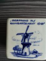 Delfts blauw porselein juwelen doosje vierkant (oorlog 1940), Antiek en Kunst, Ophalen of Verzenden