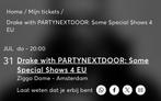 Drake 5x staanplaats 31 juli, Tickets en Kaartjes, Concerten | R&B en Hiphop, Drie personen of meer, Juli