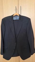 Kostuum, blauw met dun wit streepje, Stanley & Morgan, mt 26, Kleding | Heren, Kostuums en Colberts, Blauw, Overige maten, Gedragen