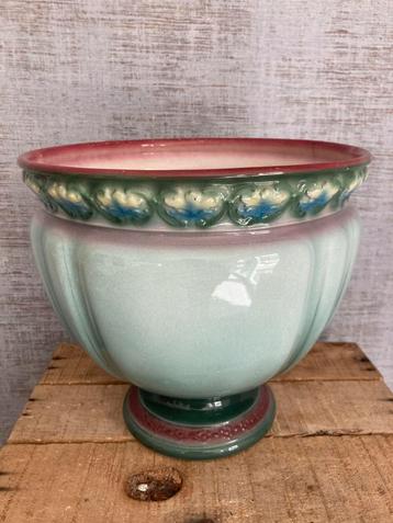 Jugendstil/ Art Nouveau bloempot Franz Anton Mehlem ca. 1900 beschikbaar voor biedingen