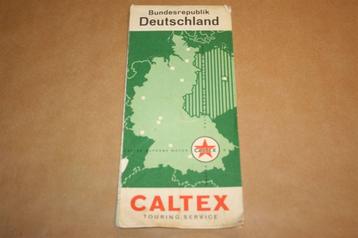 Oude Caltex kaart Bundesrepublik Deutschland - Ca 1970 beschikbaar voor biedingen