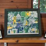 vintage kleurrijke litho in een folkloristisch thema, Ophalen