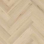 Visgraat Klik PVC Beige Eiken Met Geïntegreerde Ondervloer, Crème, 75 m² of meer, Overige typen, Nieuw