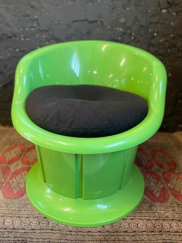 Vintage Ikea Popptorp fauteuil groen zwart kussen kunststof beschikbaar voor biedingen