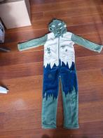 Groene onesie in Draakuitvoering mt 122-128, Kinderen en Baby's, Kinderkleding | Maat 122, Ophalen of Verzenden, Zo goed als nieuw
