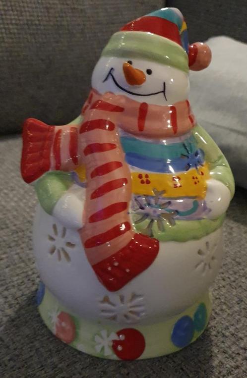 Waxinelichthouder sneeuwman, Diversen, Kerst, Nieuw, Ophalen of Verzenden